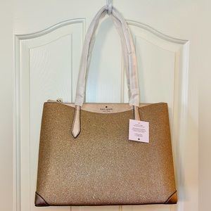 Kate Spade New York Large Rose Gold Shimmy Tote